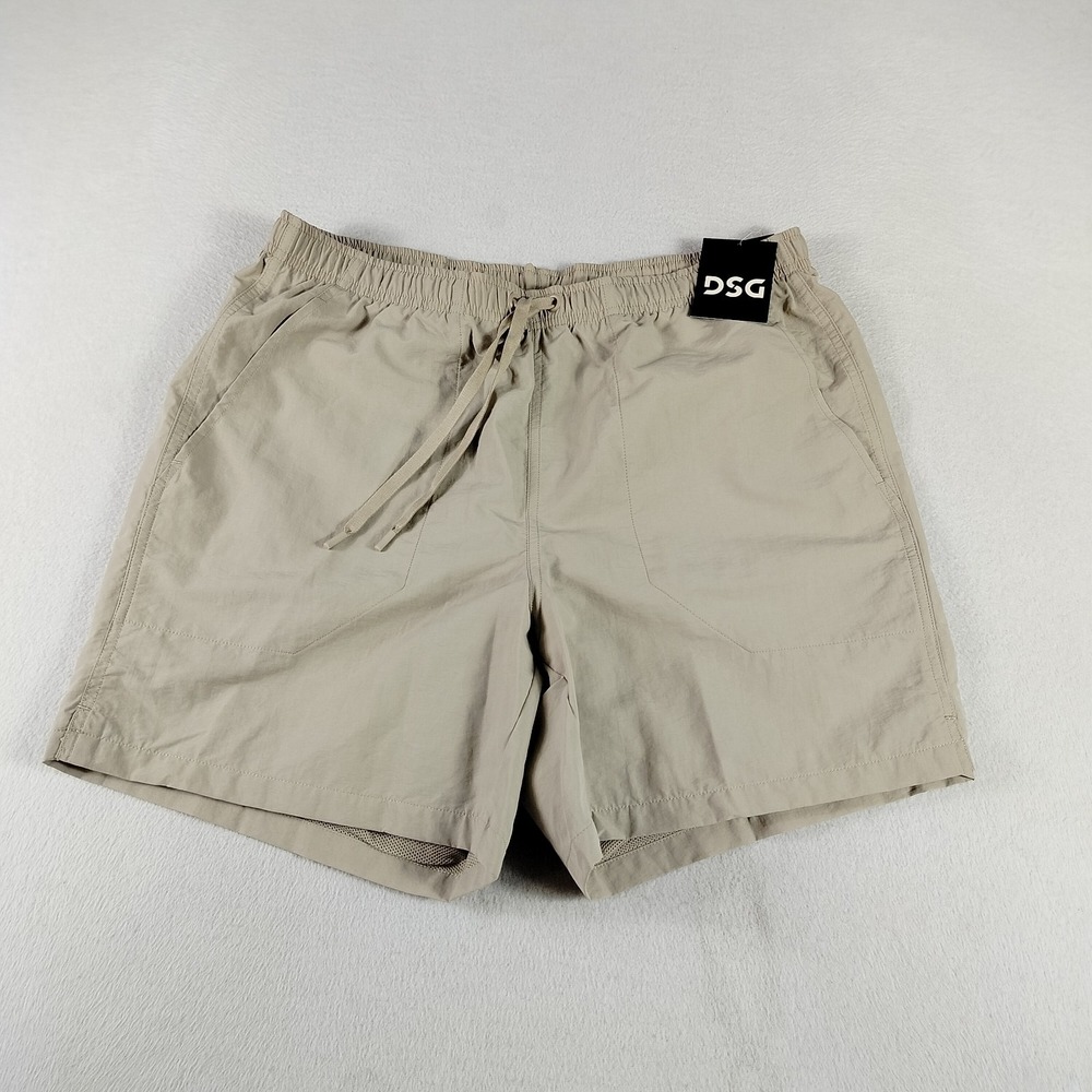 DSG Shorts Mens Medium Khaki Relaxed Fit Mesh Lined Water Repellent‎ Activewear